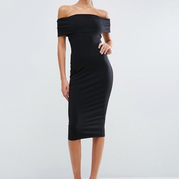 ASOS Dresses & Skirts - ASOS OFF THE SHOULDER DRESS BLACK